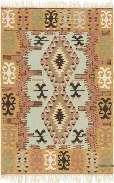 New Handwoven Turkish Kilim Rug - 3' 9" x 5' 8" (45" x 68")