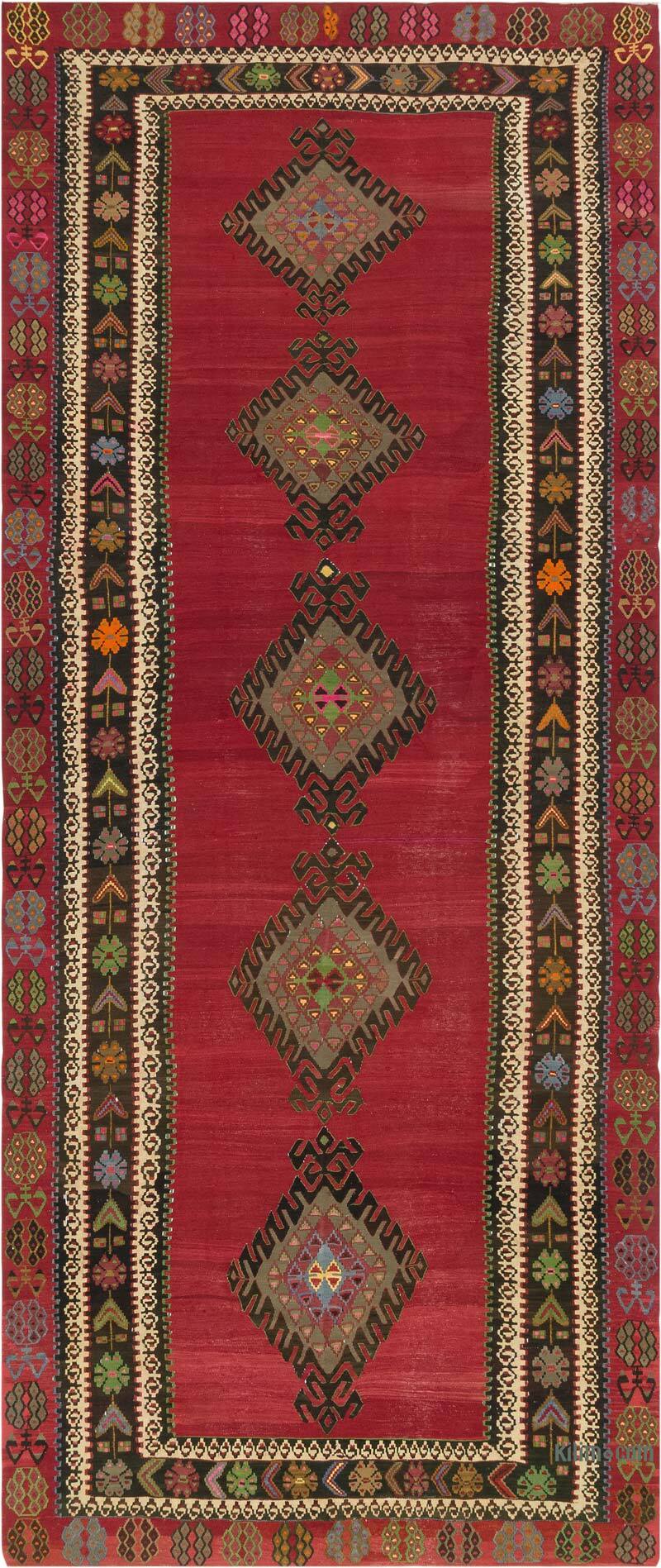 Vintage Sivas Kilim Rug - 5' 10" x 13' 10" (70" x 166") - K0082025