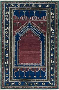 Vintage Turkish Hand-Knotted Rug - 4' 4" x 6' 6" (52" x 78")