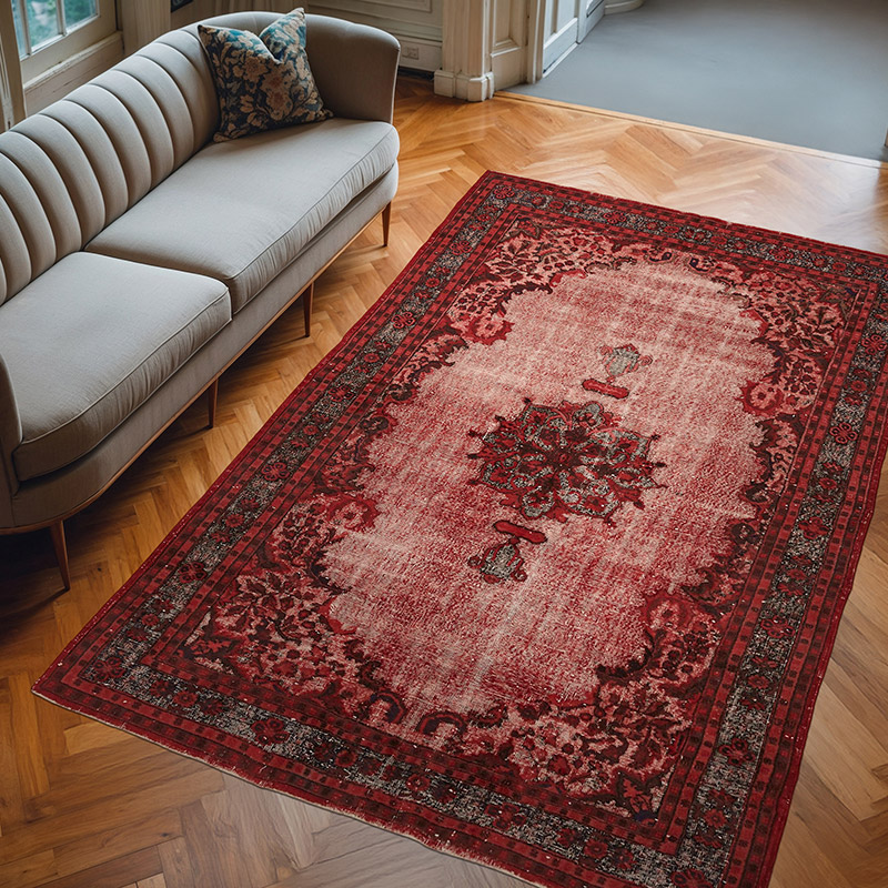 El Oyması Boyalı Halı - 203 cm x 318 cm - K0082086