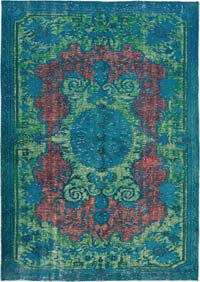 Hand Carved Over-Dyed Rug - 6' 6" x 9' 4" (78" x 112")