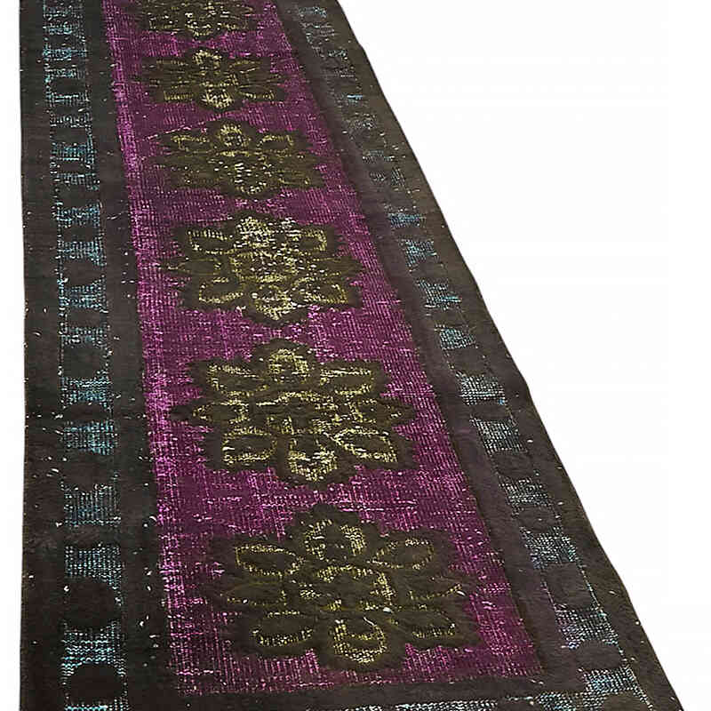 Hand Carved Over-Dyed Rug - 2' 7" x 10' 2" (31" x 122") - K0082100