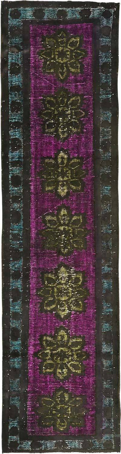 Alfombra Tallada a Mano Sobre Teñida - 80 cm x 311 cm