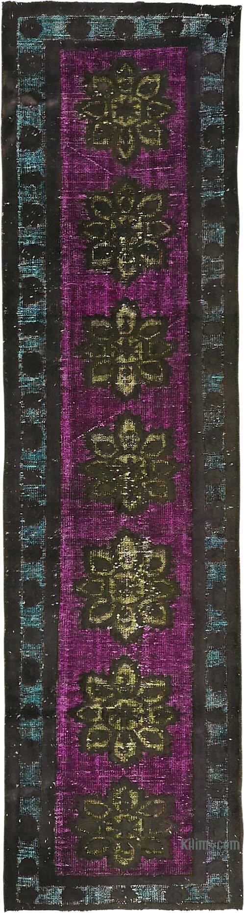 Hand Carved Over-Dyed Rug - 2' 7" x 10' 2" (31" x 122") - K0082100