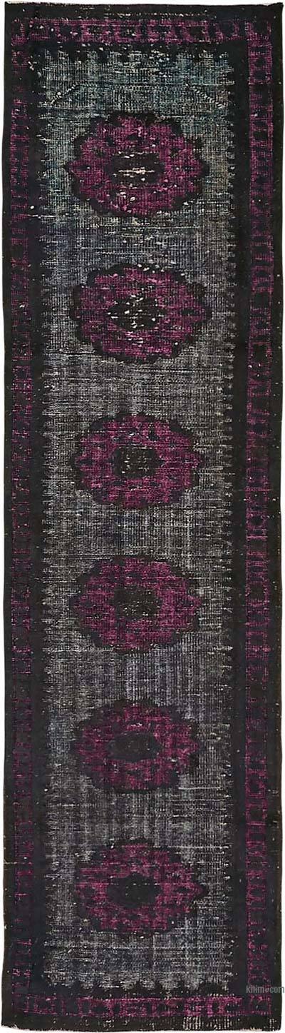 Alfombra Tallada a Mano Sobre Teñida - 80 cm x 296 cm