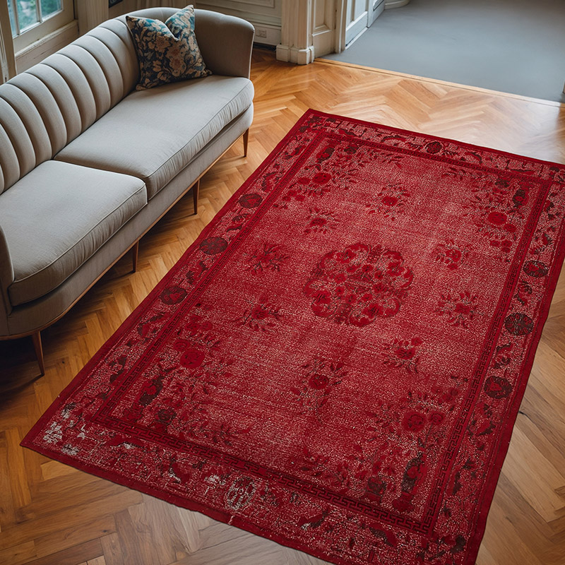 Alfombra Tallada a Mano Sobre Teñida - 200 cm x 314 cm - K0082103