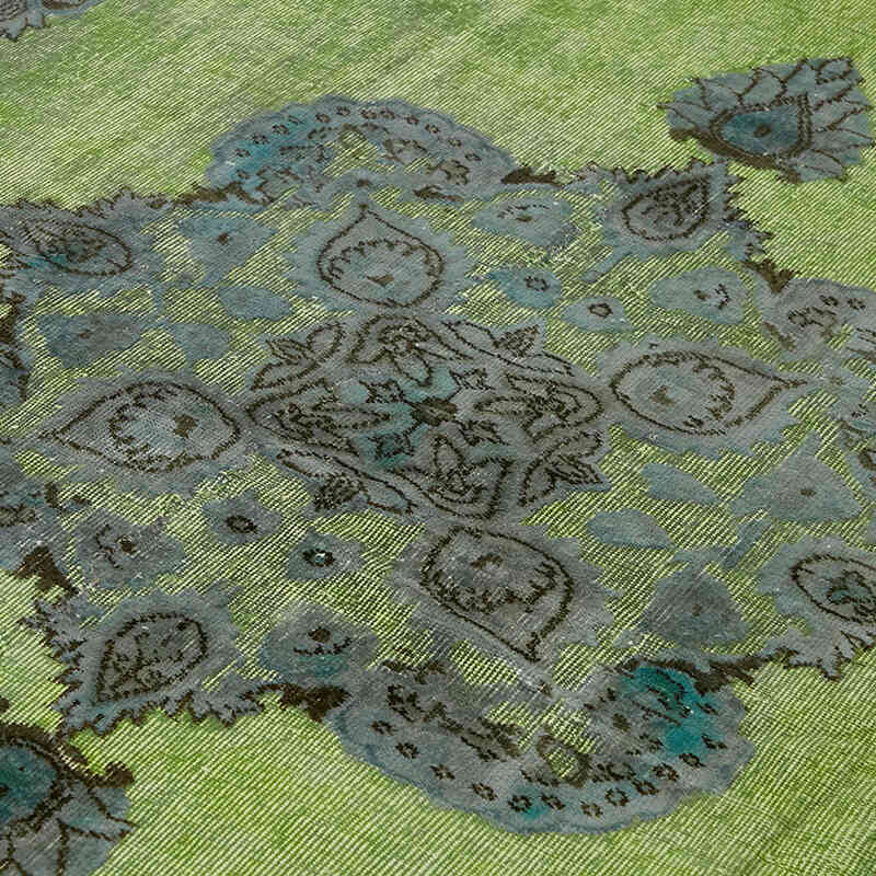 Hand Carved Over-Dyed Rug - 7' 1" x 10' 4" (85" x 124") - K0082109