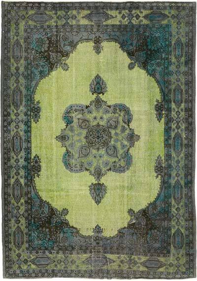 Hand Carved Over-Dyed Rug - 7' 1" x 10' 4" (85" x 124")