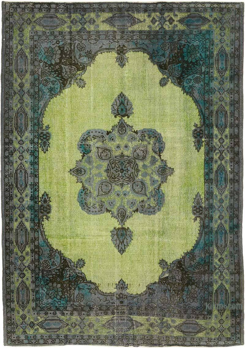 Hand Carved Over-Dyed Rug - 7' 1" x 10' 4" (85" x 124") - K0082109