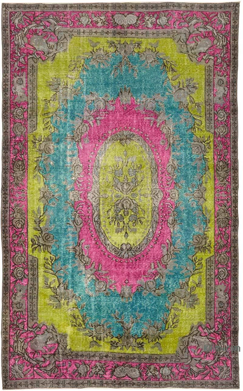 Hand Carved Over-Dyed Rug - 6' 2" x 9' 10" (74" x 118") - K0082111