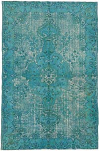 Hand Carved Over-Dyed Rug - 5' 10" x 8' 11" (70" x 107")