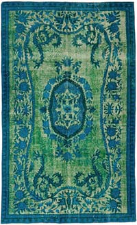 Alfombra Tallada a Mano Sobre Teñida - 163 cm x 271 cm