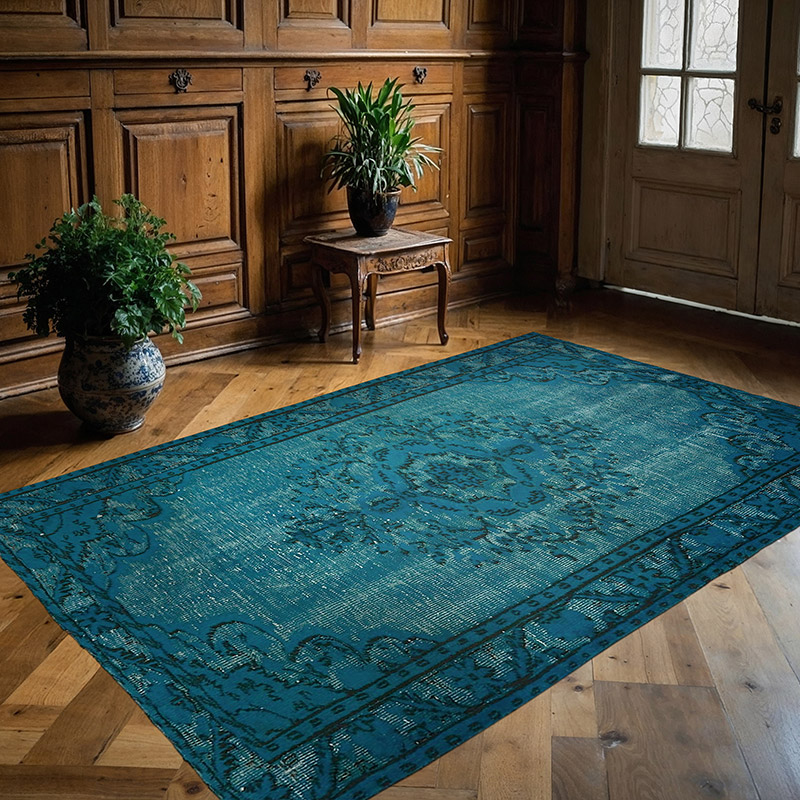 Alfombra Tallada a Mano Sobre Teñida - 172 cm x 263 cm - K0082120