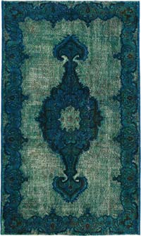 Hand Carved Over-Dyed Rug - 5' 4" x 9' 1" (64" x 109")