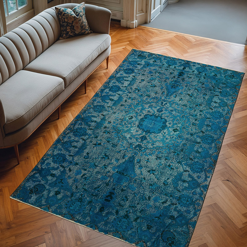 Alfombra Tallada a Mano Sobre Teñida - 166 cm x 281 cm - K0082131