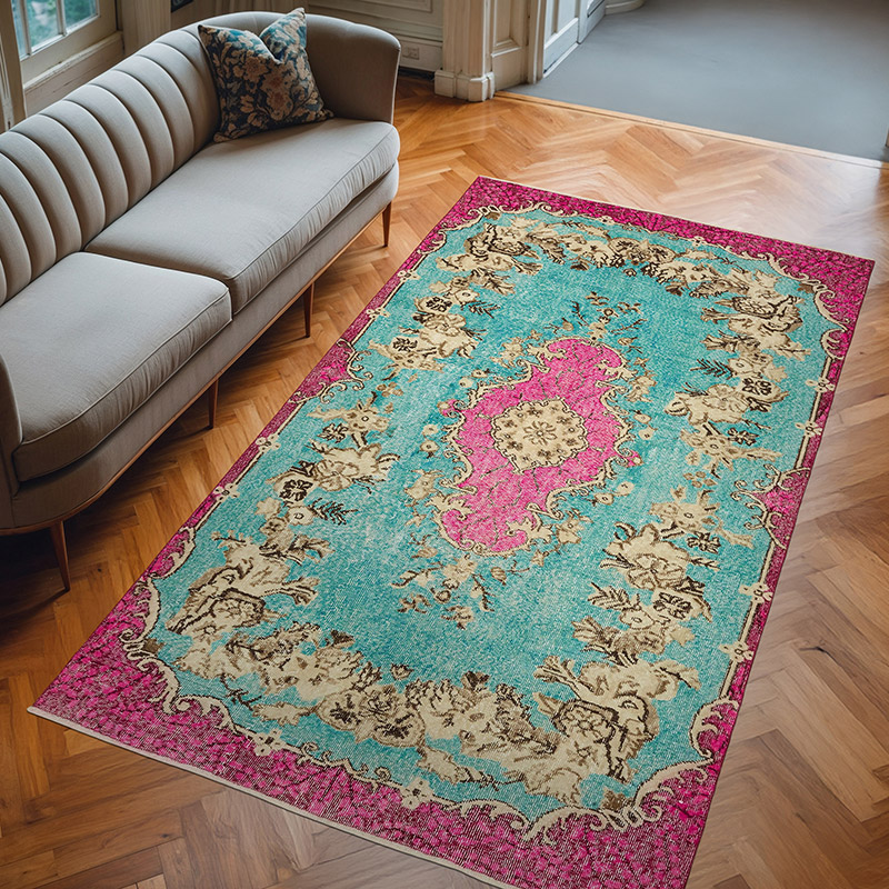 Hand Carved Over-Dyed Rug - 5' 8" x 9' 9" (68" x 117") - K0082132