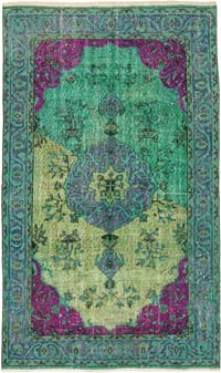 Alfombra Tallada a Mano Sobre Teñida - 155 cm x 265 cm