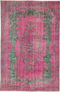 Hand Carved Over-Dyed Rug - 6'  x 9' 2" (72" x 110")