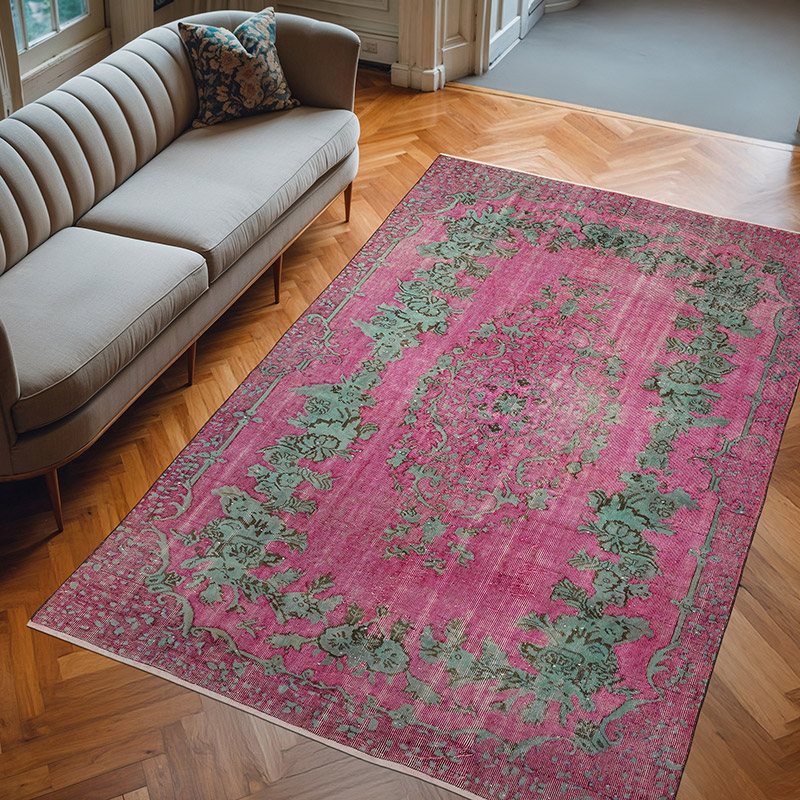 Hand Carved Over-Dyed Rug - 6'  x 9' 2" (72" x 110") - K0082143