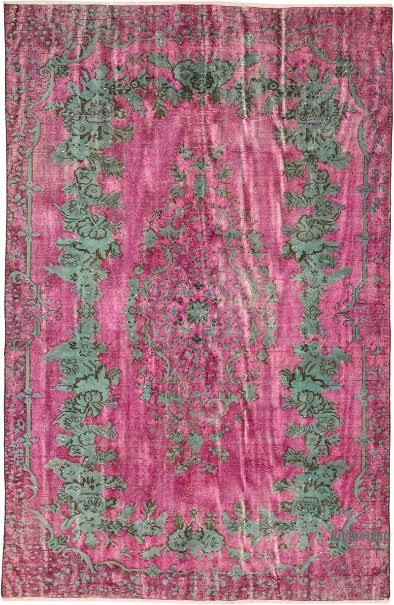 Hand Carved Over-Dyed Rug - 6'  x 9' 2" (72" x 110") - K0082143