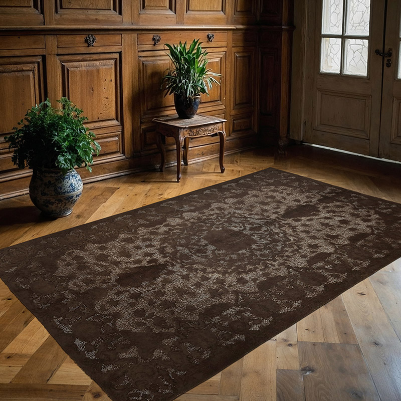 Hand Carved Over-Dyed Rug - 5' 6" x 8' 8" (66" x 104") - K0082148
