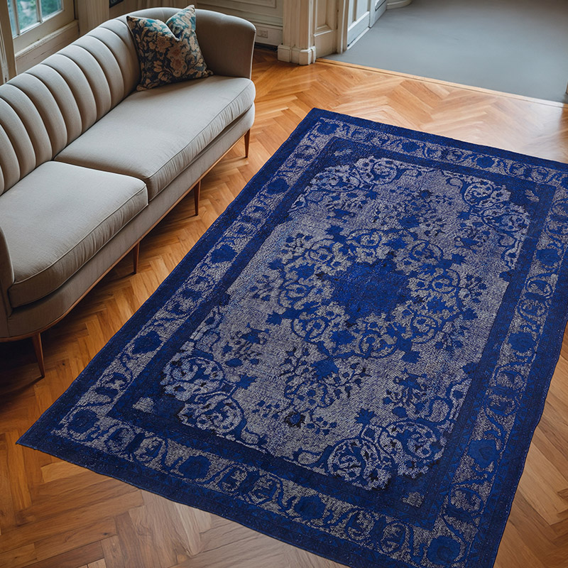 Hand Carved Over-Dyed Rug - 6' 11" x 10' 4" (83" x 124") - K0082149