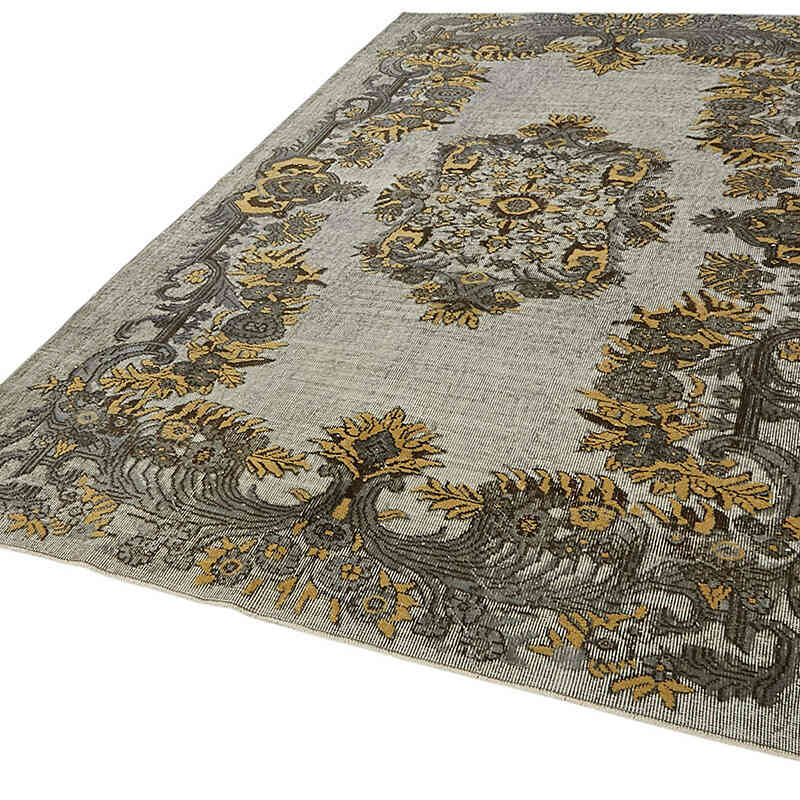 Alfombra Tallada a Mano Sobre Teñida - 194 cm x 295 cm - K0082155