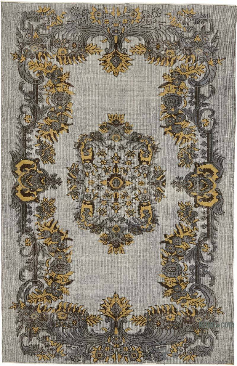 Alfombra Tallada a Mano Sobre Teñida - 194 cm x 295 cm - K0082155