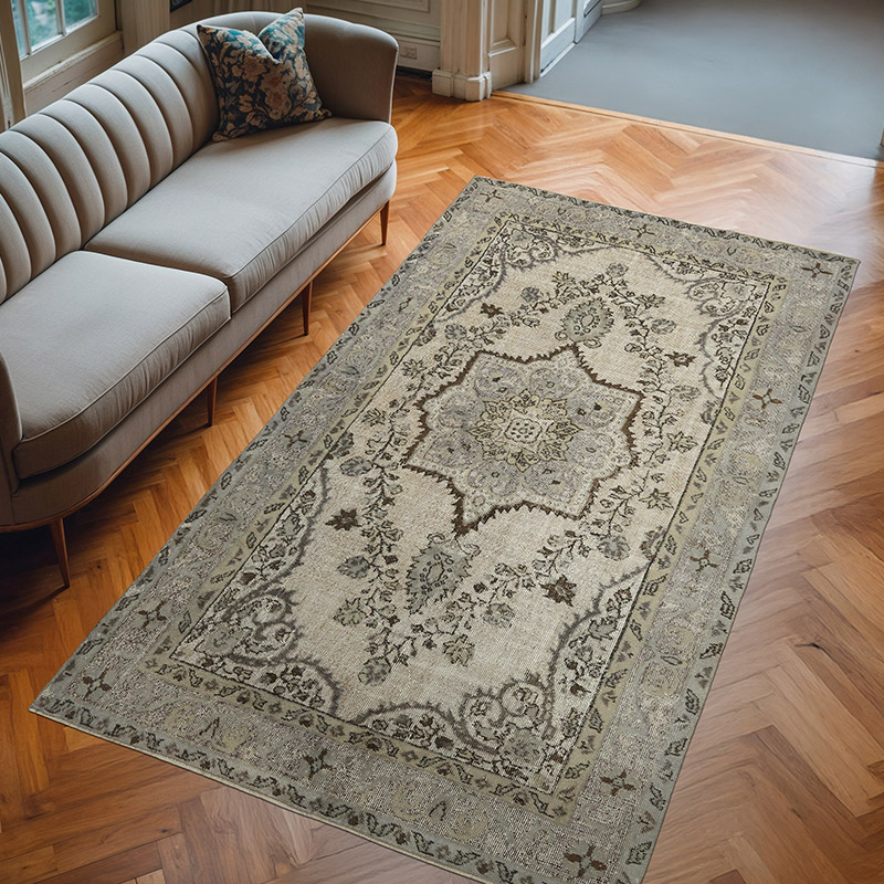 Hand Carved Over-Dyed Rug - 5' 6" x 9' 7" (66" x 115") - K0082157