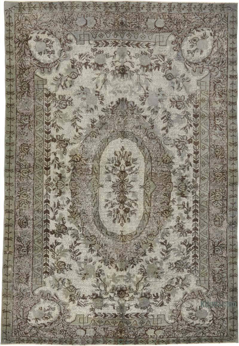 Hand Carved Over-Dyed Rug - 6' 4" x 9' 3" (76" x 111") - K0082158