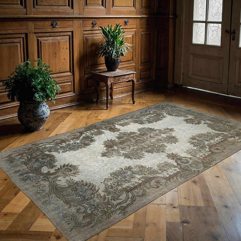 Hand Carved Over-Dyed Rug - 5' 5" x 8' 9" (65" x 105") - K0082164