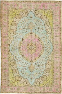 Hand Carved Over-Dyed Rug - 6' 1" x 9' 3" (73" x 111")