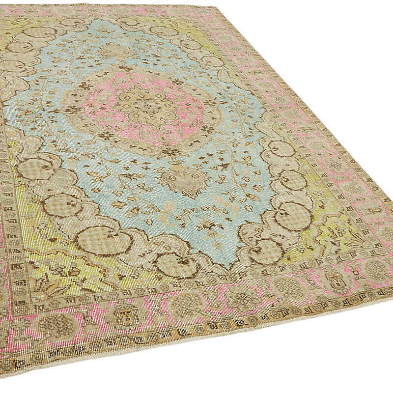 Alfombra Tallada a Mano Sobre Teñida - 185 cm x 283 cm - K0082171