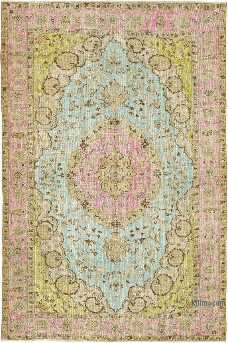 Alfombra Tallada a Mano Sobre Teñida - 185 cm x 283 cm - K0082171