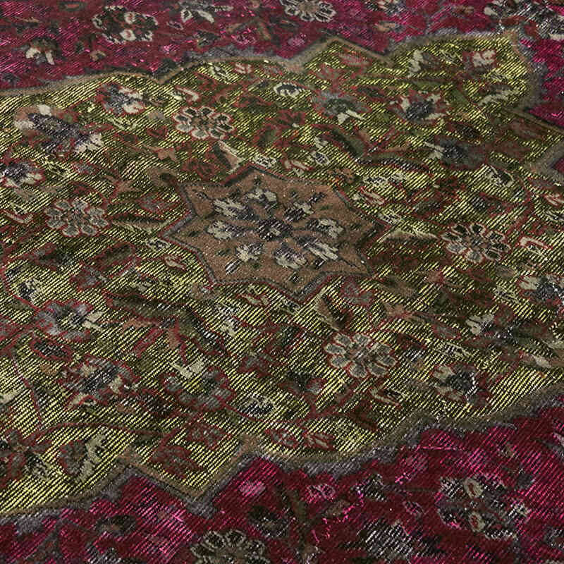 Hand Carved Over-Dyed Rug - 6' 7" x 9' 10" (79" x 118") - K0082173