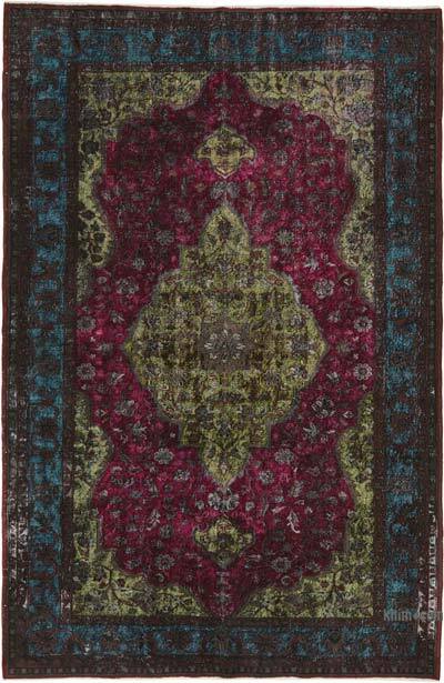Hand Carved Over-Dyed Rug - 6' 7" x 9' 10" (79" x 118")