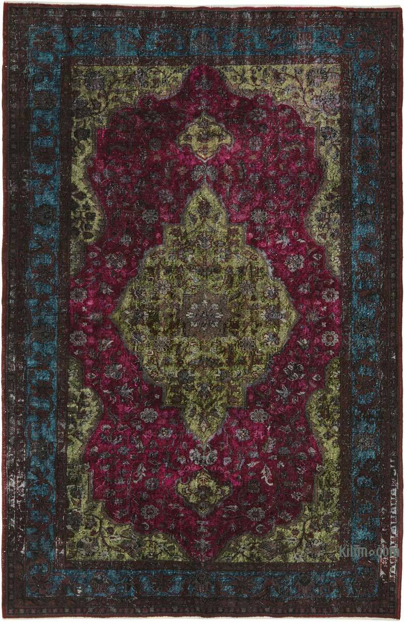 Hand Carved Over-Dyed Rug - 6' 7" x 9' 10" (79" x 118") - K0082173