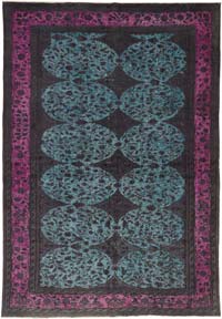 Hand Carved Over-Dyed Rug - 7' 5" x 10' 10" (89" x 130")