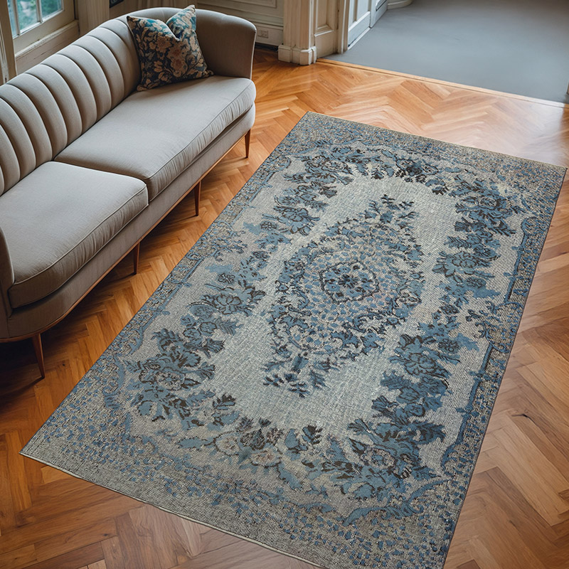 Hand Carved Over-Dyed Rug - 5' 9" x 9' 7" (69" x 115") - K0082176