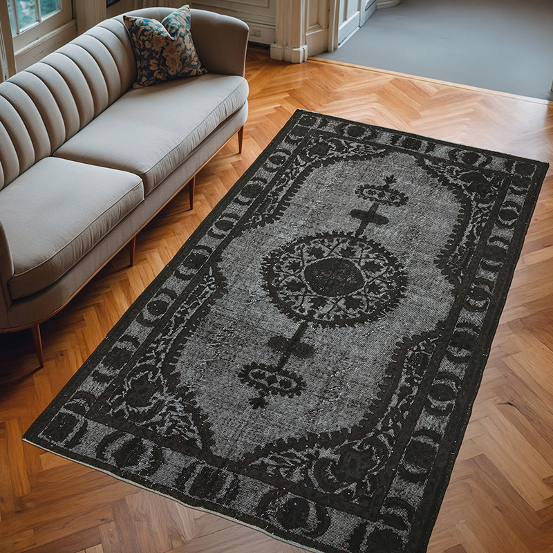 Alfombra Tallada a Mano Sobre Teñida - 171 cm x 293 cm - K0082177