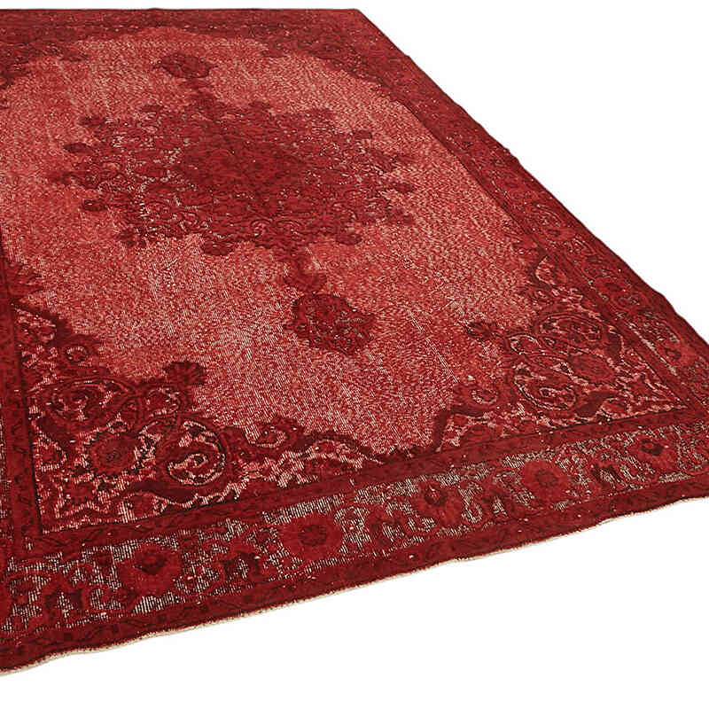 Hand Carved Over-Dyed Rug - 6' 10" x 11'  (82" x 132") - K0082179