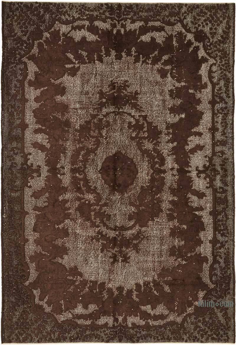 Hand Carved Over-Dyed Rug - 6' 10" x 9' 11" (82" x 119") - K0082181
