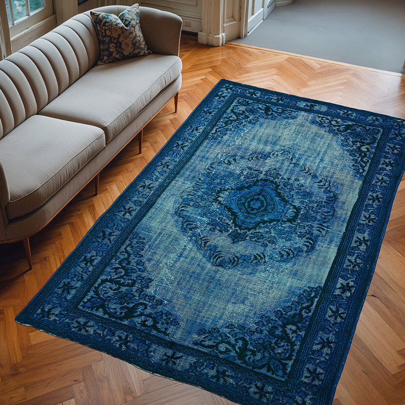 Hand Carved Over-Dyed Rug - 6' 9" x 10' 6" (81" x 126") - K0082182