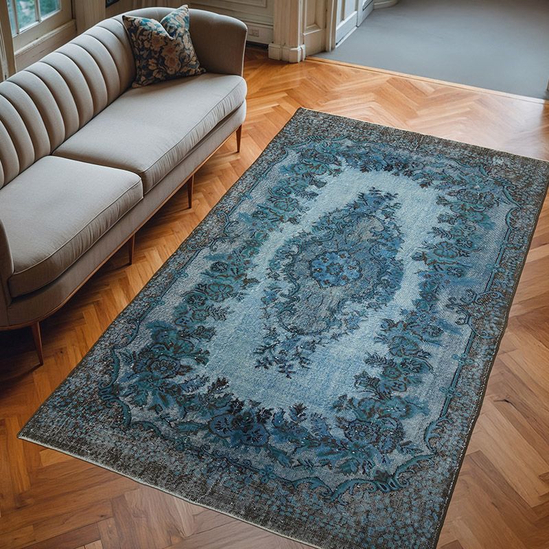 Alfombra Tallada a Mano Sobre Teñida - 177 cm x 294 cm - K0082184