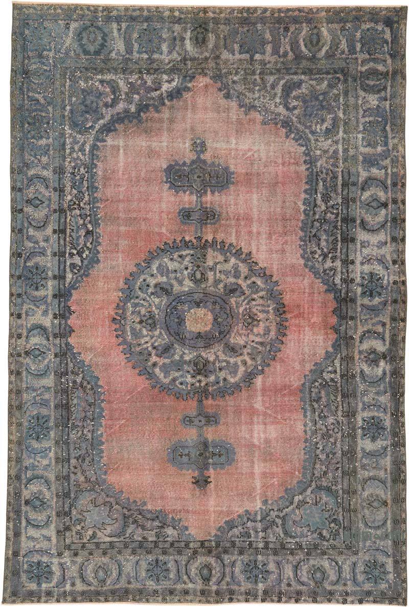 Alfombra Tallada a Mano Sobre Teñida - 208 cm x 304 cm - K0082190