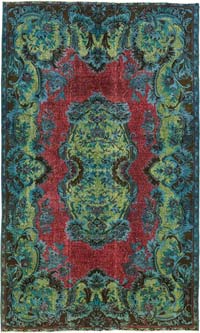 Hand Carved Over-Dyed Rug - 6'  x 9' 8" (72" x 116")
