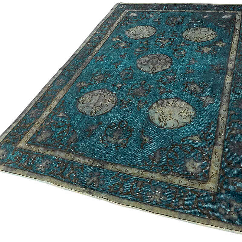 Hand Carved Over-Dyed Rug - 4' 10" x 8' 2" (58" x 98") - K0082195