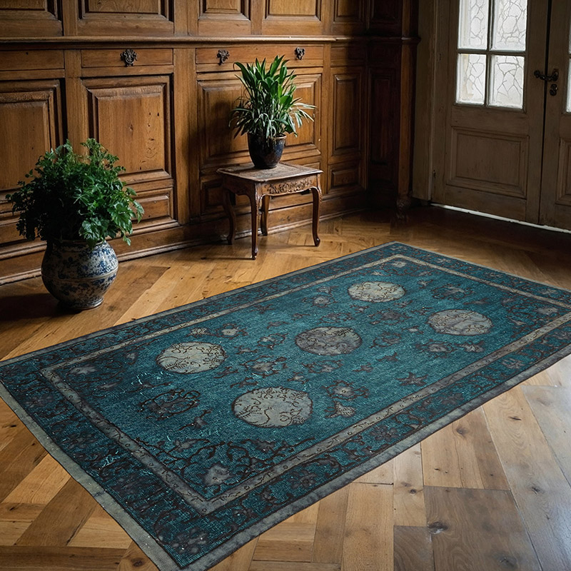 Alfombra Tallada a Mano Sobre Teñida - 148 cm x 248 cm - K0082195