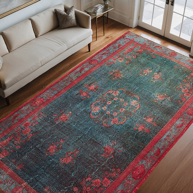 El Oyması Boyalı Halı - 216 cm x 348 cm - K0082200