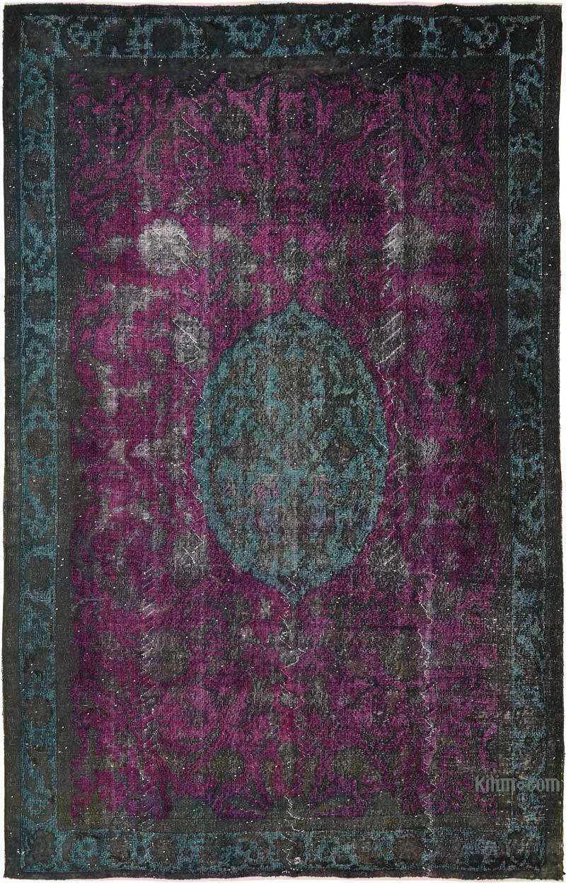 Hand Carved Over-Dyed Rug - 6' 9" x 10' 8" (81" x 128") - K0082206